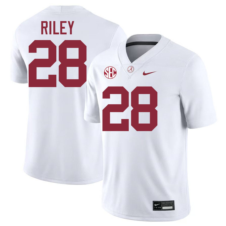 #28 Kevin Riley Alabama Jersey,University Of Alabama Crimson Tide Football Jersey,Uniforms-White